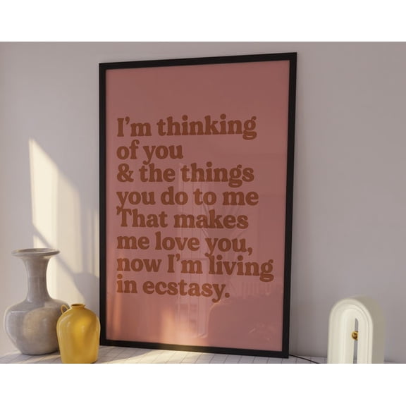 Thinking Of You Wall Art Print, Unframed Paper Poster 8x10in