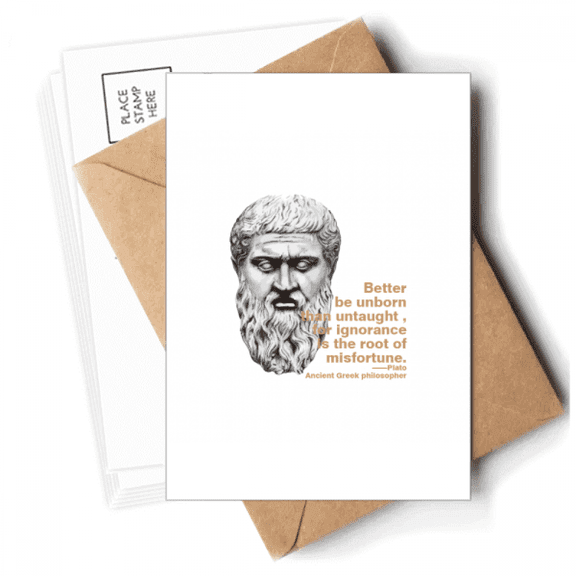 Thinking Plato Greek Teacher Postcards Envelopes Blank Note Cards Mailing