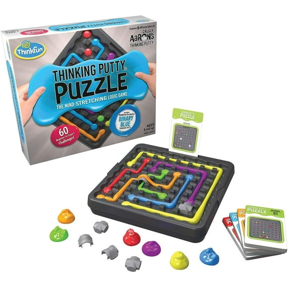 ThinkFun and Crazy Aaron's Thinking Putty Puzzle and STEM Toy for Boys and Girls Ages 8 and Up - The Famous Thinking Putty in Logic Game Form