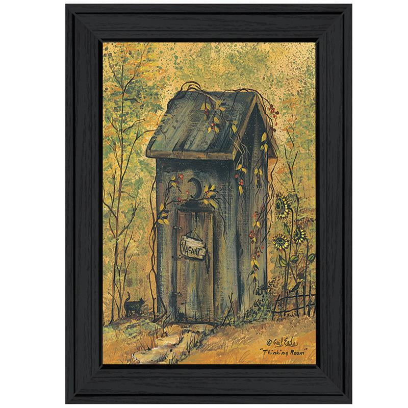 Thinking Room Rustic Black Framed Canvas Print