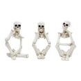 thumbnail image 1 of Thinking Skeleton Statue Resin Skull Figurine, Gothic Halloween Skeleton Decor for Desk, Bookshelf, Tabletop, Home, Office, Halloween Party Decoration, 1 of 5