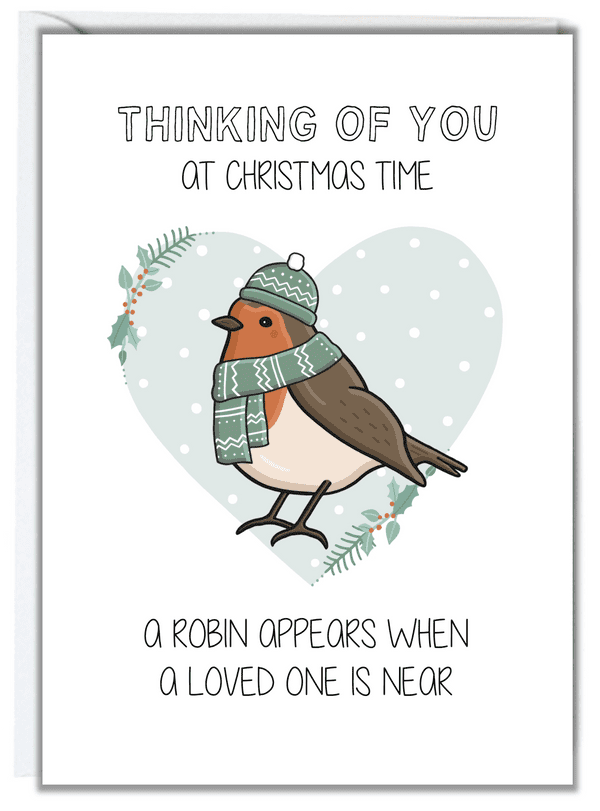 Paper House Biglietto Di Auguri 'Thinking Of You At Christmas Time' - Artistico Con Lamina D'Oro, 12,7x17,8 Cm