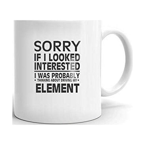 Thinking about My ELEMENT Driver Coffee Tea Ceramic Mug Office Work Cup Gift 11 oz