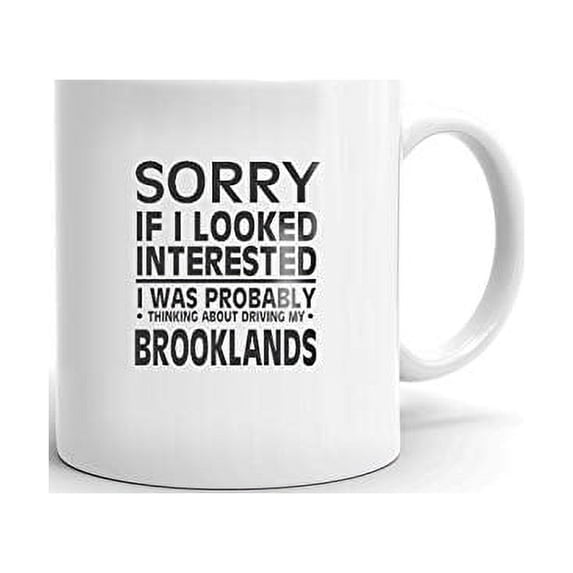 Thinking about my BROOKLANDS Driver Coffee Tea Ceramic Mug Office Work Cup Gift 11oz