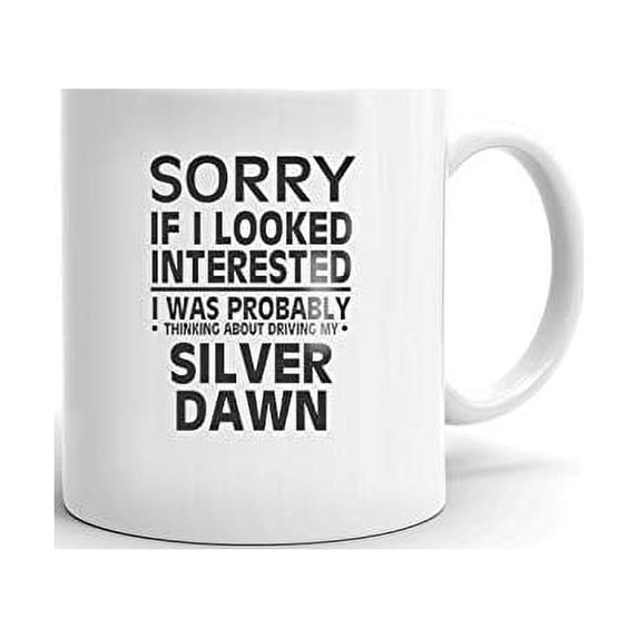 Thinking about my SILVER DAWN Driver Coffee Tea Ceramic Mug Office Work Cup Gift 11 oz