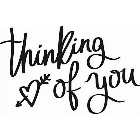 Thinking of You 11 x 14 Vinyl Wall Art Decal by Scripture Wall Art. Girls Room Decor, Great Gift, Girls Wall Decals,