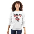 thumbnail image 1 of Thinking of You Keep Me Awake Romance Women Crewneck Sweatshirt Brisco Brands S, 1 of 6