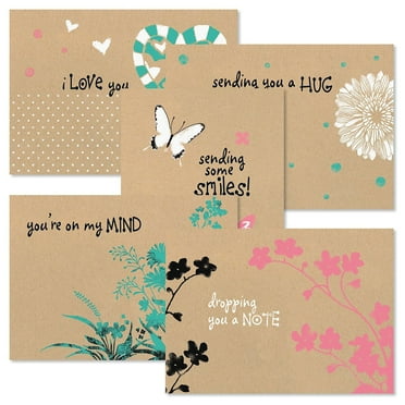 Current Thinking of You Kraft Greeting Card Value Pack - Set of 20, 5" x 7" Friendship Cards
