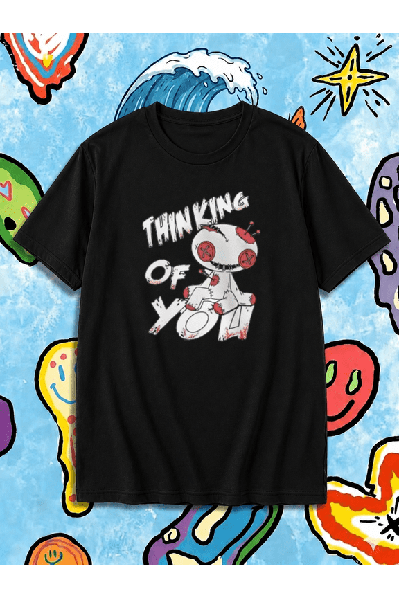 Thinking of You Voodoo Doll Graphic T-Shirt, for men & women, S-5XL
