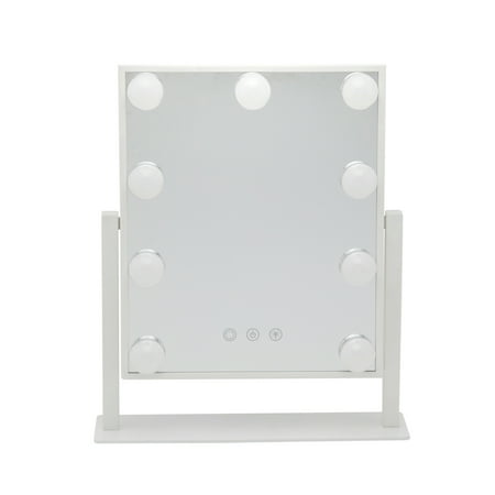 Thinkspace Beauty Counter-top 9 Bulb LED Hollywood Mirror, 14.2"H x 12" W x 2.75" D