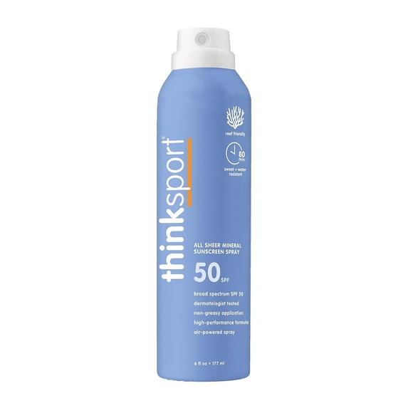 Thinksport All Sheer Mineral Sunscreen SPF 50 Spray, 6 Oz, 3 Pack