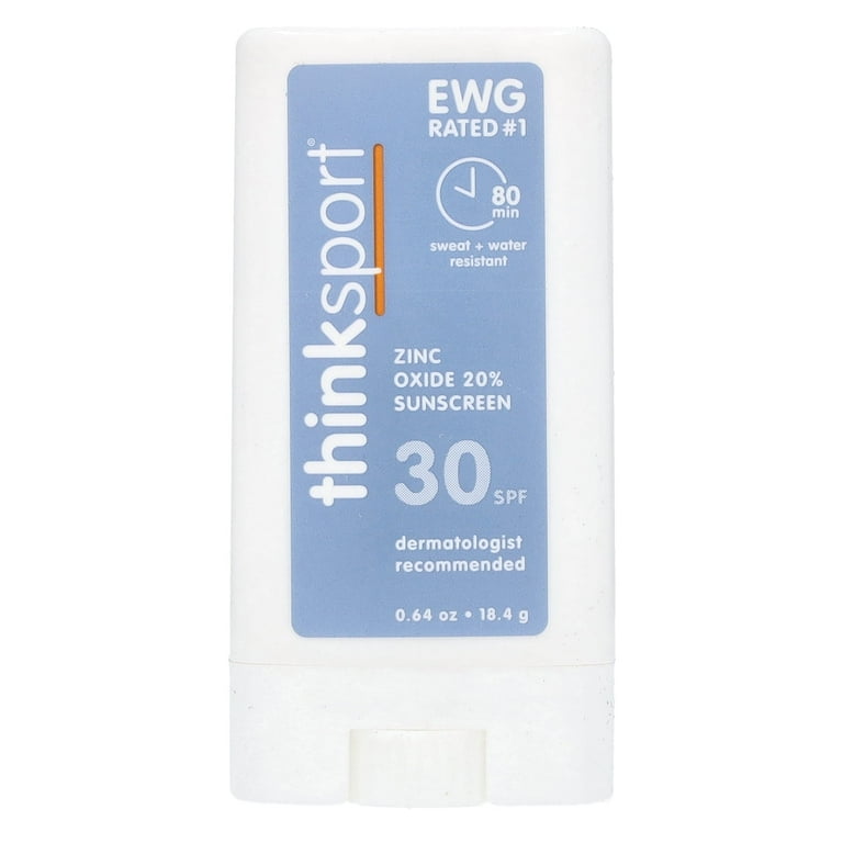 Thinksport Face Body Stick Mineral Sunscreen SPF30 .64 oz Walmart