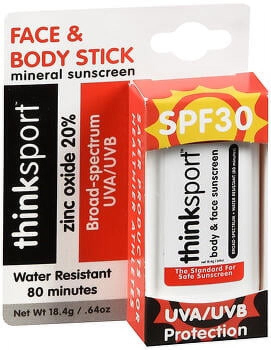 Thinksport Face & Body Stick Mineral Sunscreen SPF30 .64 oz