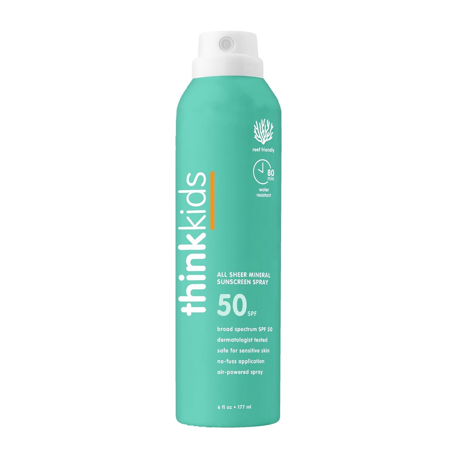 Thinksport Kids SPF 50 All Sheer Mineral Sunscreen Spray – Clear Baby ...