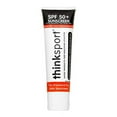 thumbnail image 1 of Thinksport SPF 50+ Mineral Sunscreen â€“ Safe, Natural Sunblock for Sports & Active Use - Water Resistant Sun Cream â€“UVA/UVB Sun Protection â€“ Vegan, Reef Friendly Sun Lotion, 3oz, 1 of 3