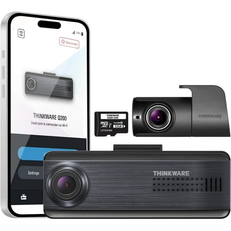 Thinkware Q200 Night Vision Car Dash Cameras, Black
