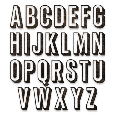 Thinlits Die Set 26PK Alphanumeric Shadow Upper by Tim Holtz