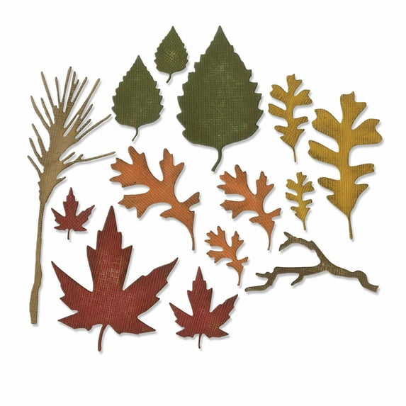 Thinlits Dies - Fall Foliage by Tim Holtz