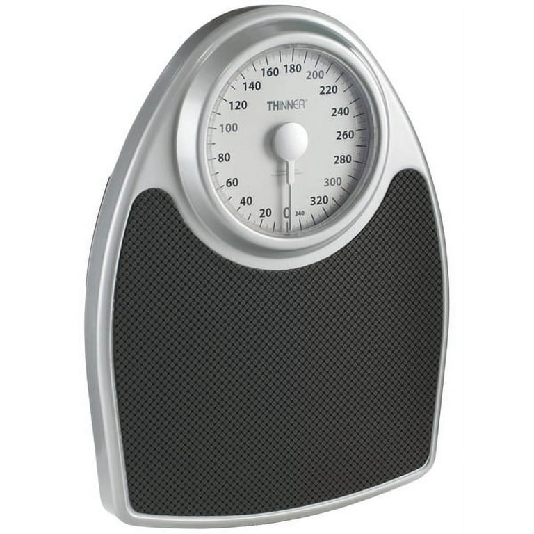  Thinner by Conair Bathroom Scale for Body Weight, Extra-Large Analog  Scale Measures Weight Up to 330 Lbs. in Silver : Health & Household