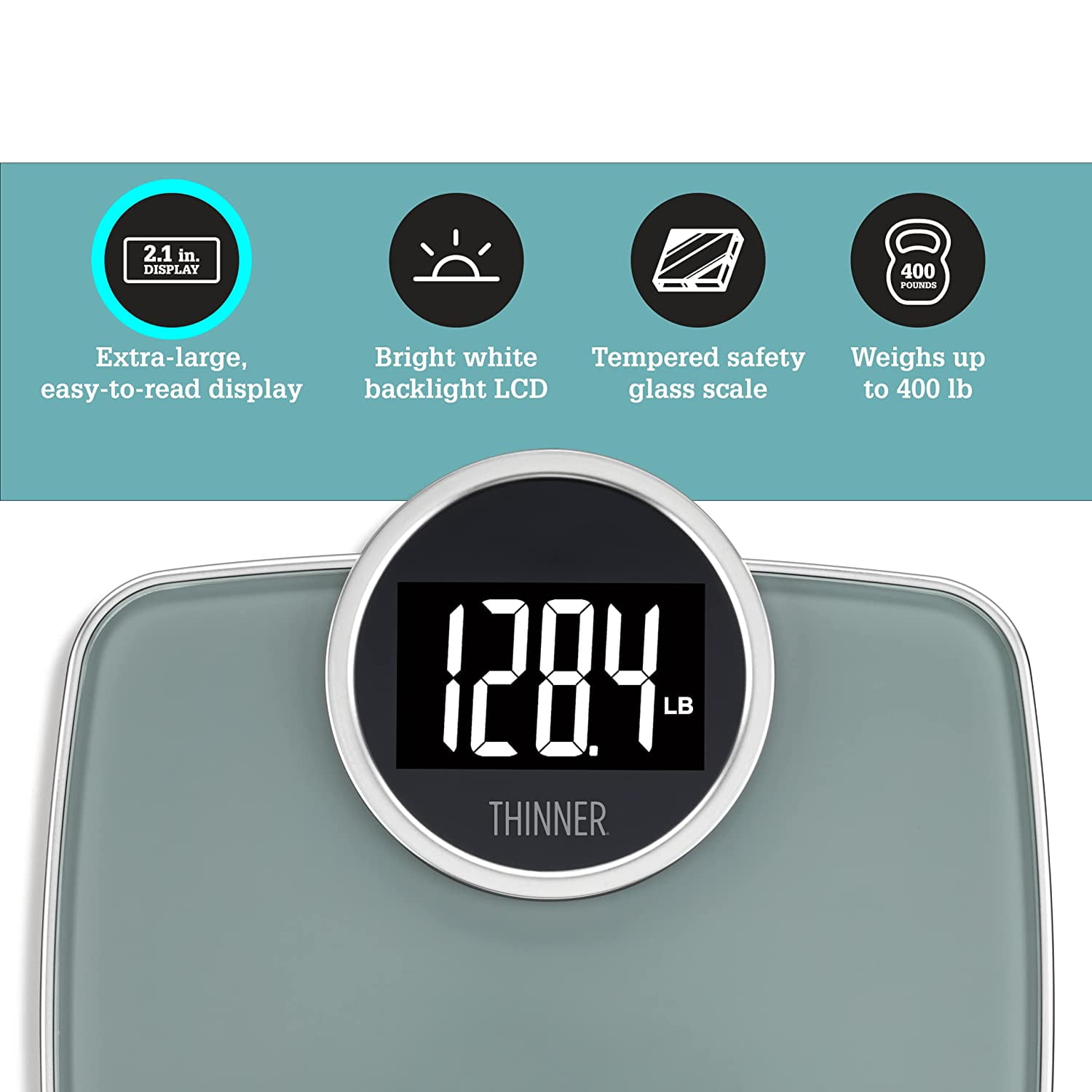  Thinner by Conair Scale for Body Weight, Analog Bathroom Scale  in Black : Health & Household