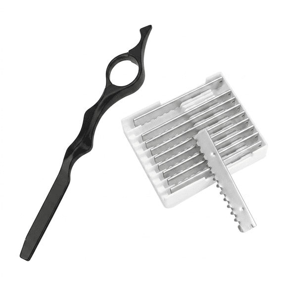 Thinning Shears For Hair Cutting, 1pc Space Aluminum Texturizing Scissors Ergonomic Manual Hair Razor, Sharp Stainless Steel Blade For Salon Home DIY Styling And Professional Barber Use