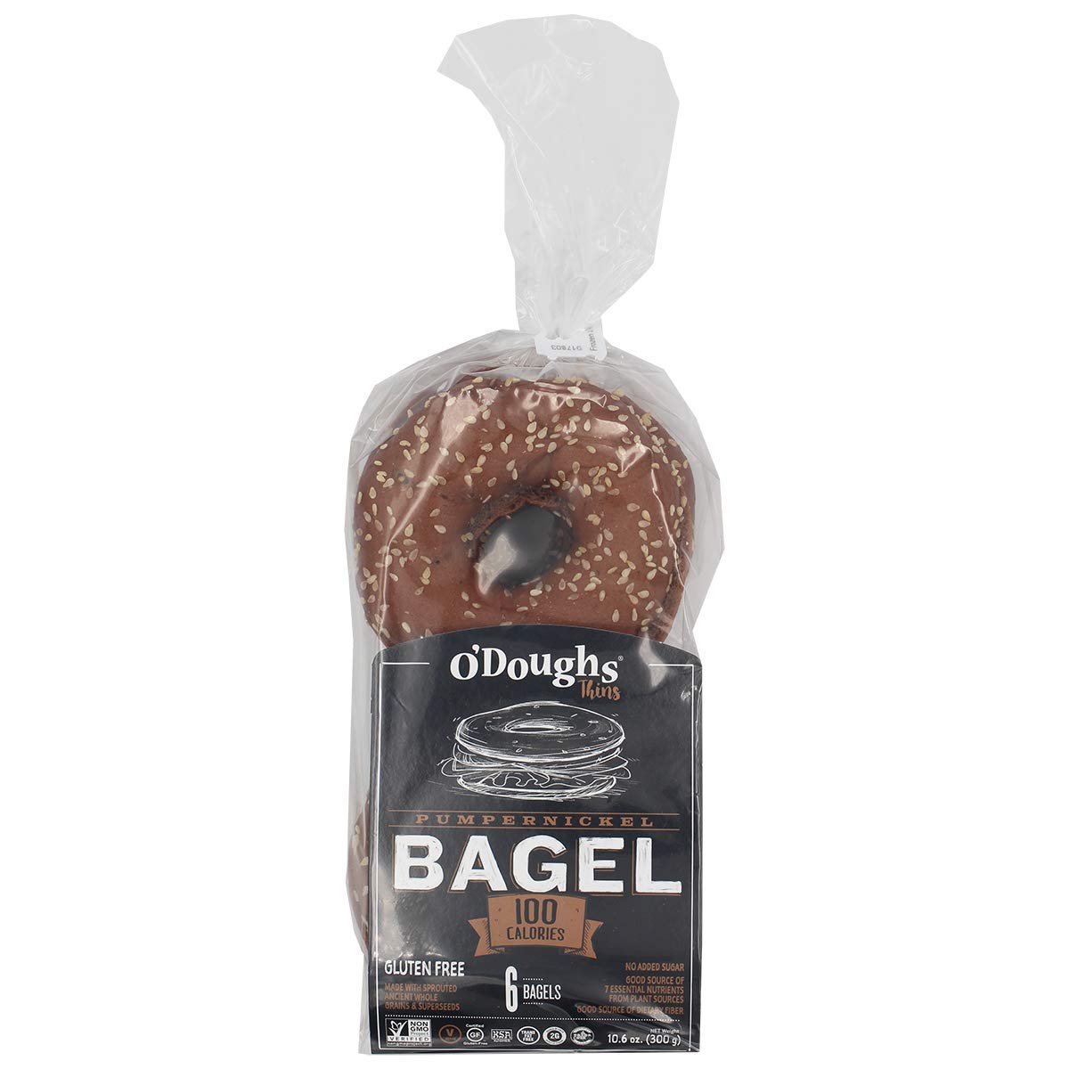 Thins Pumpernickel Bagels10.6 oz Presliced Good Source of Fibre