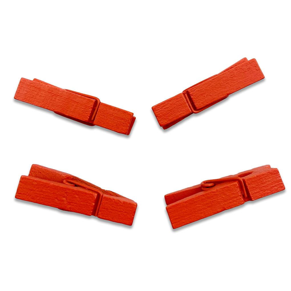 Thinsont 100 Pieces Wood Pegs Crafts Card Paper Picture Hanging Clips Scrapbooking Art Peg