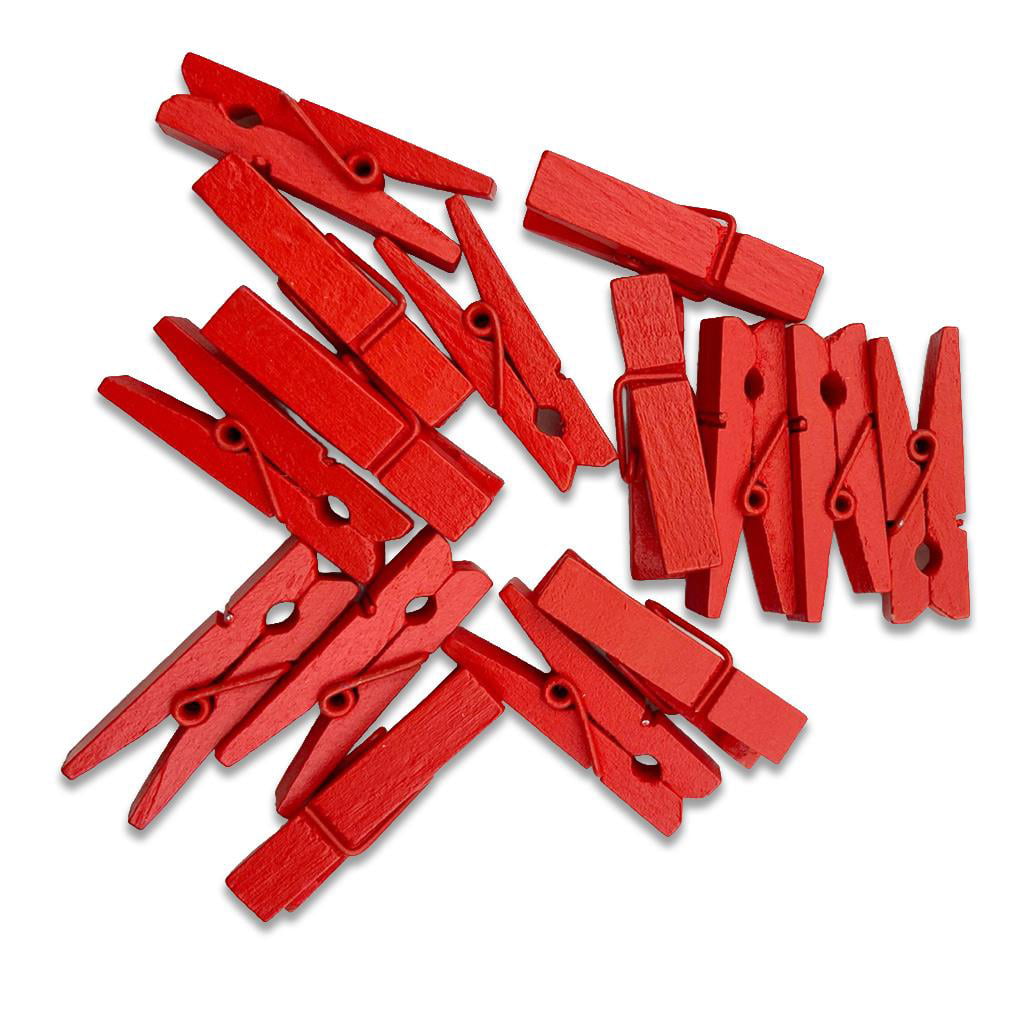 STOBOK 100pcs Wooden Clothes Pegs Wooden Clothesline Clips Photo Peg Pin  Wood Photo Clips Mini Clothes Wood Photo Hanging Pegs Tiny Photo Paper Clip