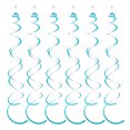 thumbnail image 1 of Thinsont 6pcs Set 27.5inch Gold Aluminium Foil Ceiling Decorations For Birthday Party Streamers Party Decorations Hanging Swirls Blue 27.5 inch, 1 of 6