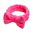 thumbnail image 1 of Thinsont Coral Velvet Head Band Cute Portable Elegant Bowknot Makeup Face Washing Women Headband Headwear Birthday Gift Rose Red, 1 of 6