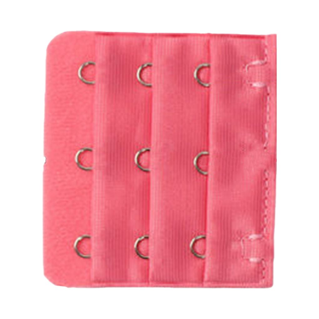 Allegra K 3 Hook 3 Row Underwear Bra Strap Extension Buckle Hooks 5 Pcs for  Women Light Pink One Size