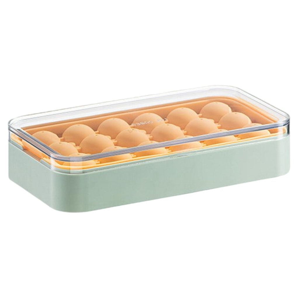 1pc Covered Round Ice Ball Mold For Home Use, Plastic Ice Cube Tray, Ice  Maker Box For Freezer