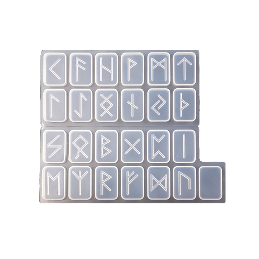 Yephac Rune Pendants Set - 25 Pcs Elder Futhark Runes + Wyrd Symbol For Casting & Jewelry Making With Pouch & Chain