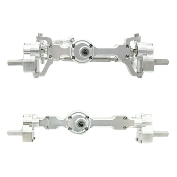 Thinsont RCGOFOLLOW Front Rear Axle RC Car Part Complete Rc Front Rear Axle For 1/12 MN D90 OFF-Road RC Upgrade Part RC Car Accessories Silver