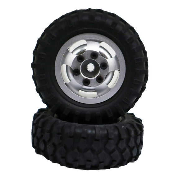 Thinsont RCGOFOLLOW Wheel Rims Tyre RC Car Part Wear-resistant Rc Wheel Rims Tyre For 1/24 Axial SCX24 Crawler RC Upgrade Part Silver