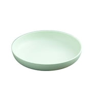 Thinsont Unbreakable Anti-Drop Round Plate Nordic Style Straw Dishes Smooth Edge Solid Color Plates Dinnerware Accessory Green 14cm
