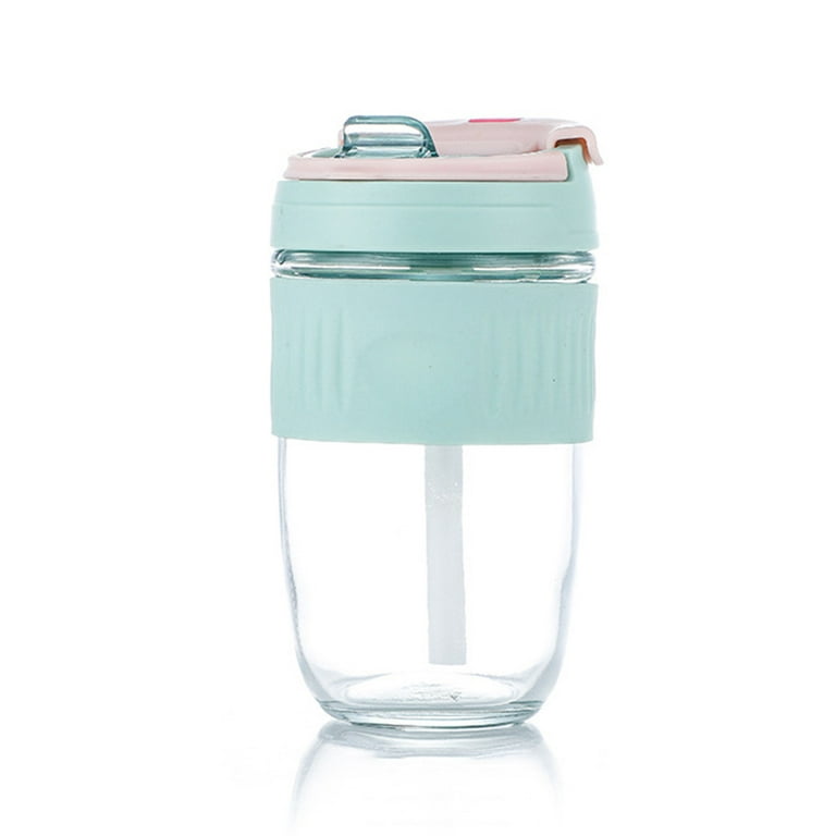Leak-Proof Glass Water Bottle with Lid for Workout, Juice Glass