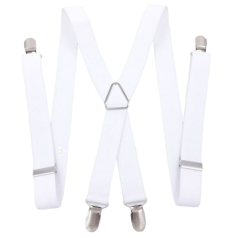 Thinsont X Shaped Suspender Pants Strap with 4 Grippers Women Men