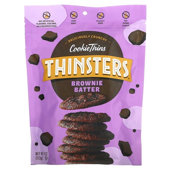 Thinsters Brownie Batter Cookie Thins, 4 oz