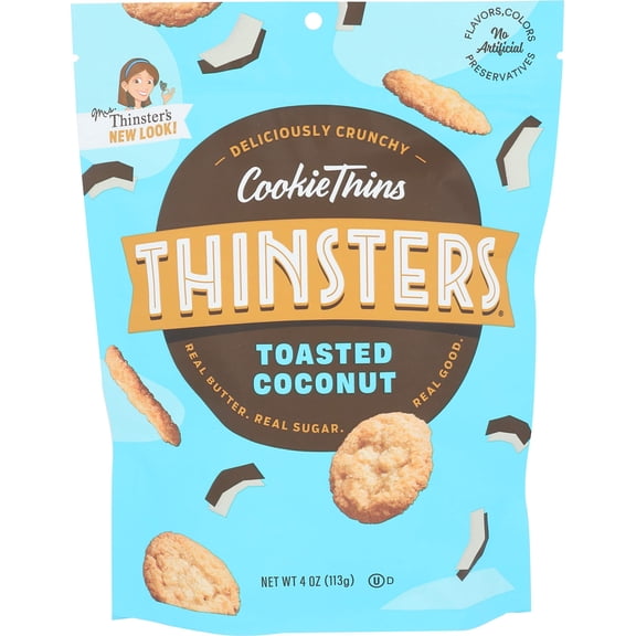 Thinsters - Cookie Thin Coconut - 4 Oz, Case of 12