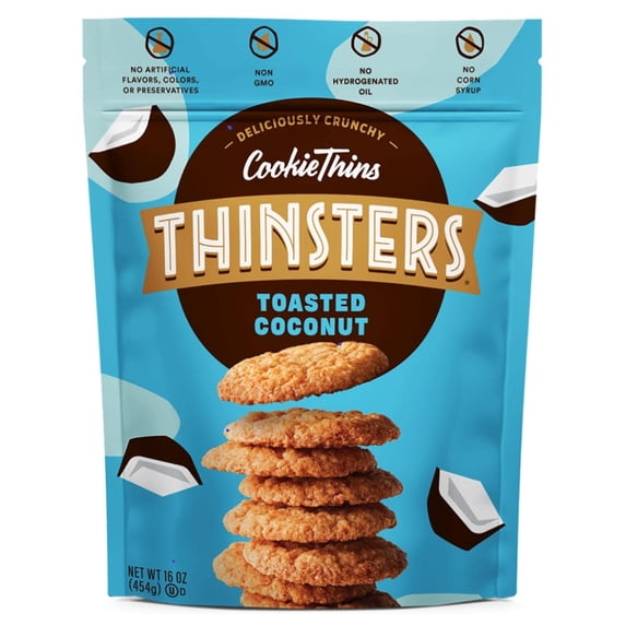 Thinsters Toasted Coconut Cookie Thins 19 Ounce