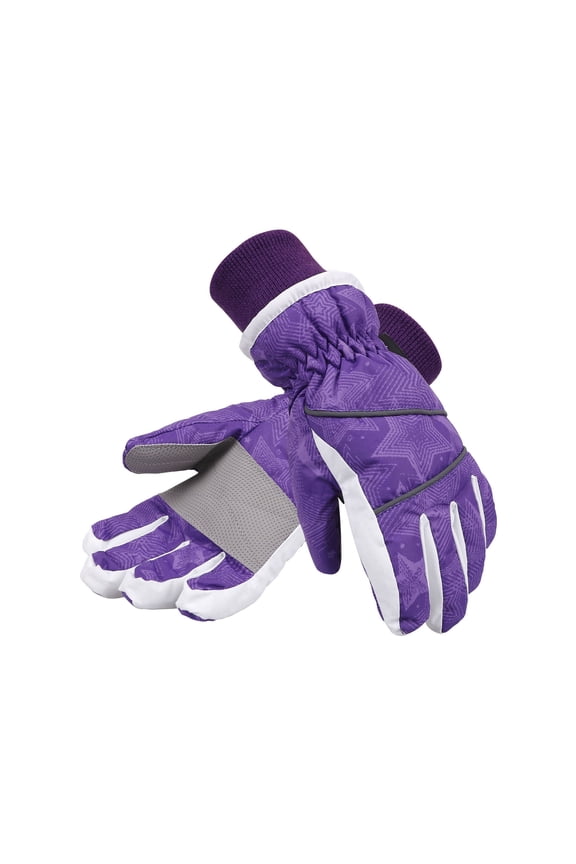 Thinsulate Lined and Waterproof Kids Winter Glove, Star Purple, S