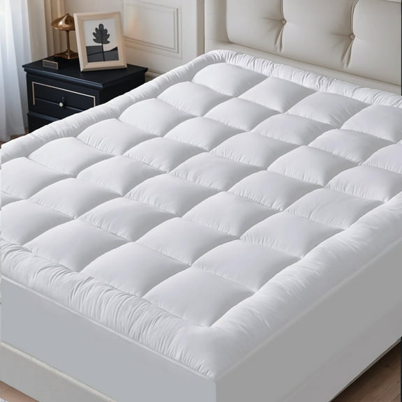 Thinway Sensitive Skin 3.94 in Mattress Topper, Snow Down Alternative, Queen, Antimicrobial
