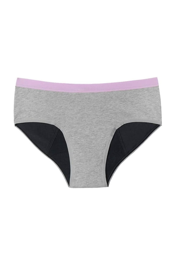 BTWN Period Underwear - Grey, Small, 1 Count, Reusable, Waterproof, Solid, Youth, Girls, 60-160 lbs