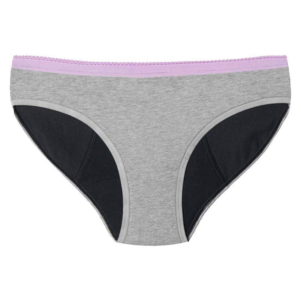 Thinx BTWN) Teen Period Underwear - Bikini Panties, Grey, 11/12 - Super  Absorbency 