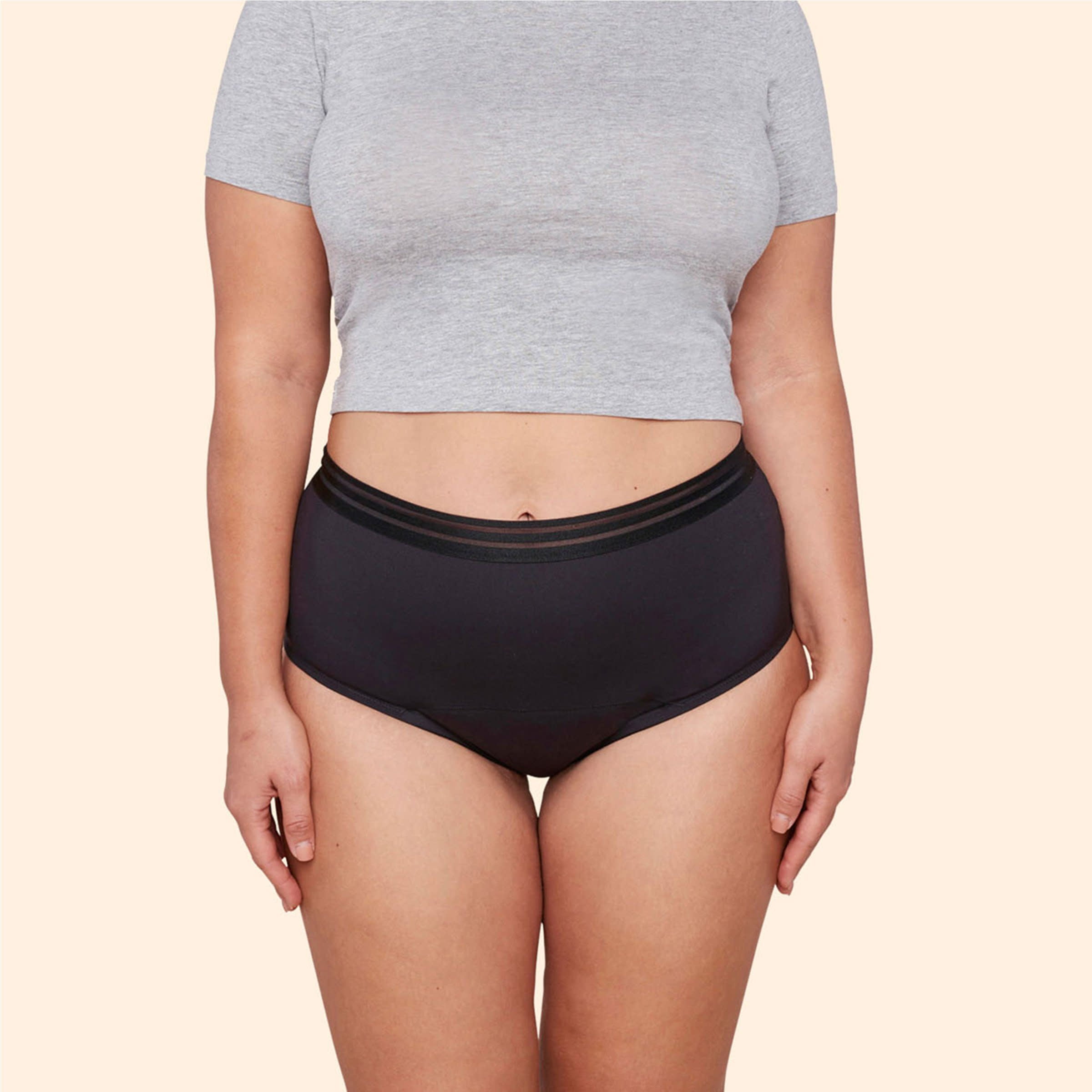 Women's leak-proof panties short tighten urine absorption Grey