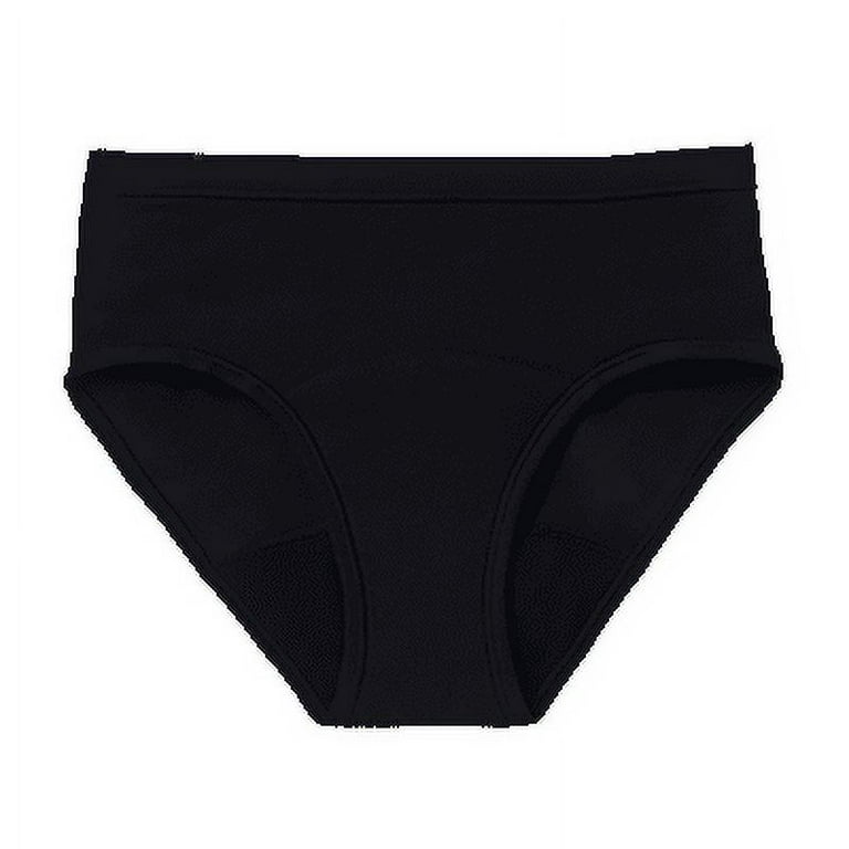 Thinx Teens Super Absorbency Cotton Brief Period Underwear, Black