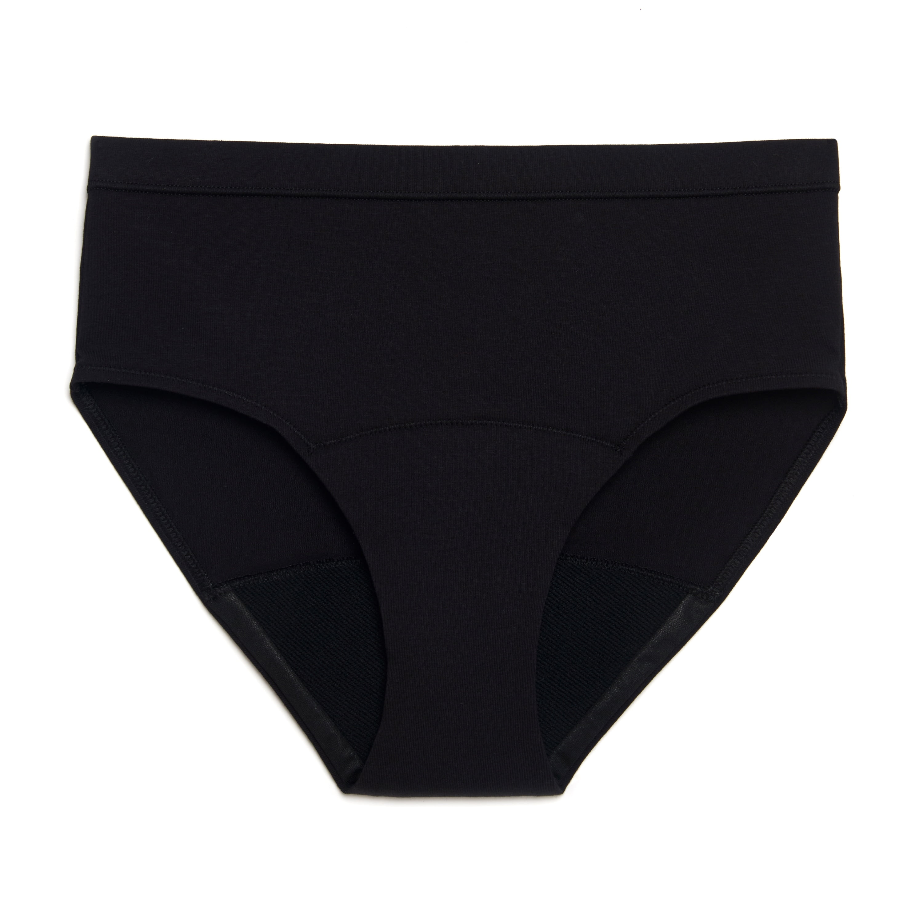 Thinx Teens Super Absorbency Cotton Brief Period Underwear, Black - Walmart.com