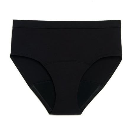 Thinx Teens Super Absorbency Cotton Brief Period Underwear, Black