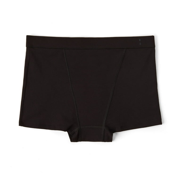 Thinx For All Women's Moderate Absorbency Boy Shorts Period Underwear -  Black Xs : Target